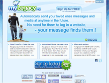 Tablet Screenshot of mylegacy.org